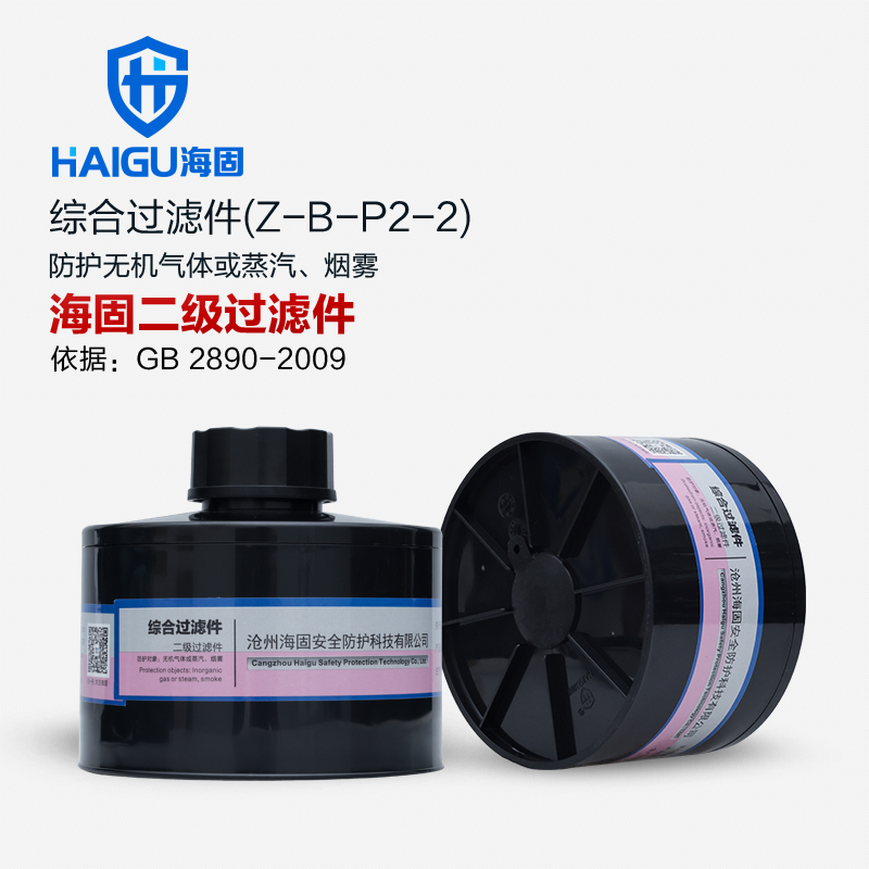 海固Z-B-P2-2二級防無機氣體濾毒罐