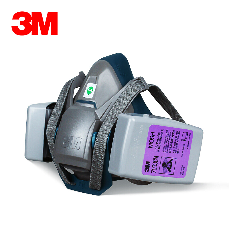 3M6502QL+7093CN KP100防塵面具三件套