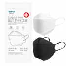 界面醫(yī)療柳葉形魚嘴黑色醫(yī)用外科口罩