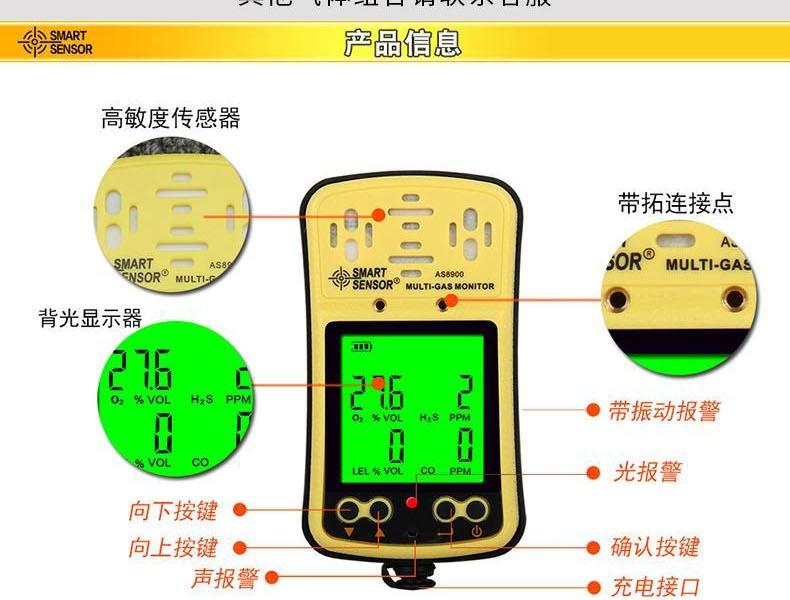 ?，擜S8900四合一氣體檢測(cè)儀圖14