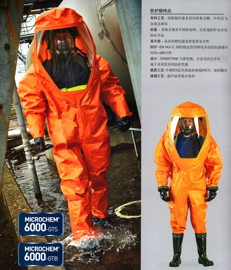 微護(hù)佳MC6000OR60-T-99-802-0X-GA1-02A級(jí)重型防化服圖片3