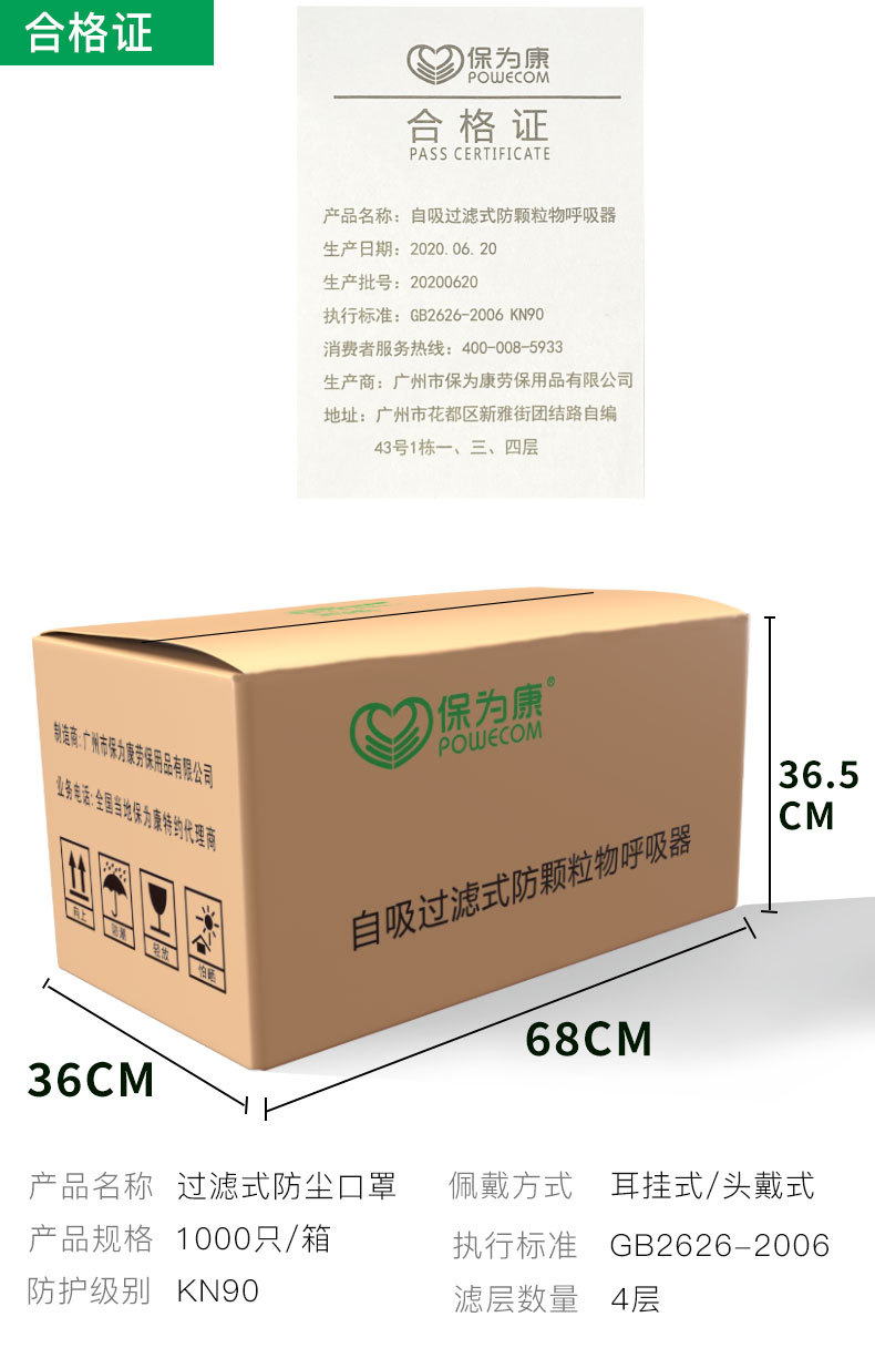 保為康9600過(guò)濾式防塵口罩圖片8