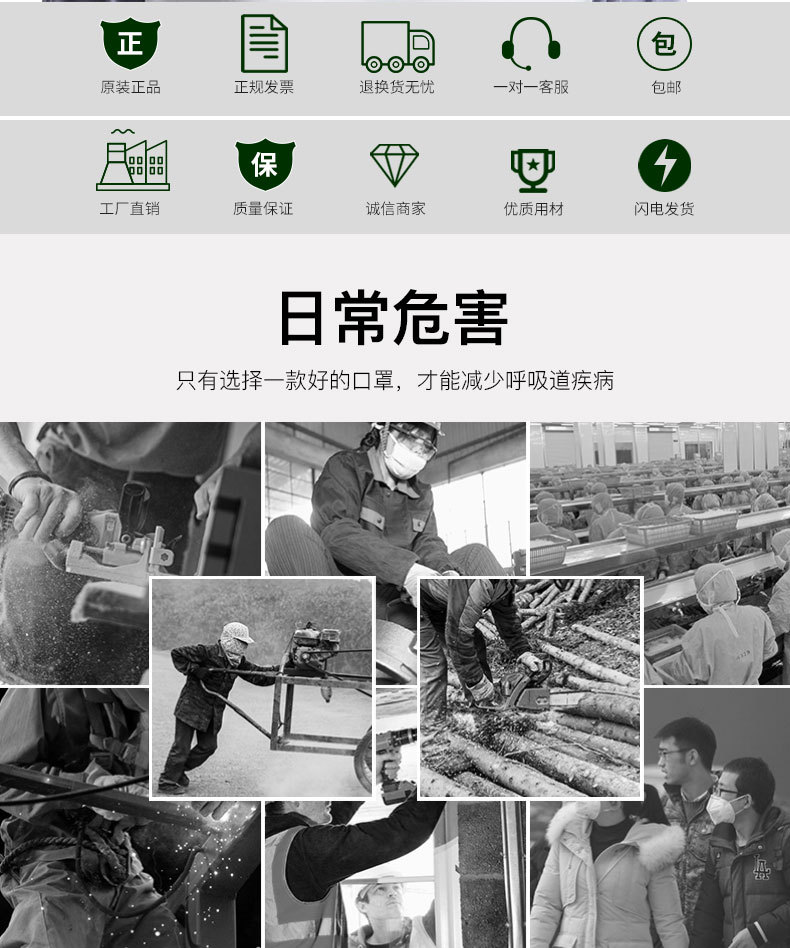 保為康9600過(guò)濾式防塵口罩圖片3