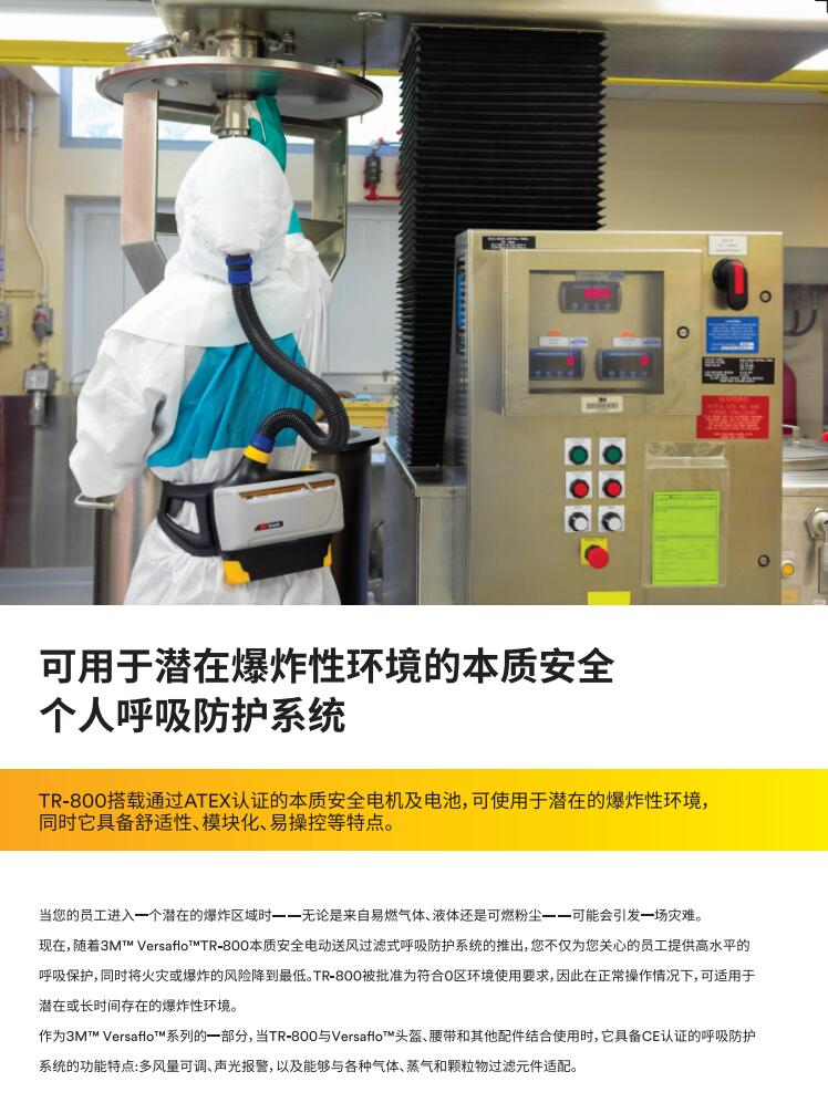 3M TR-819A本質(zhì)安全電動送風呼吸器套裝圖片1