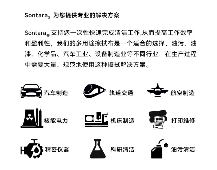 杜邦Sontara勝特龍LD-P2無(wú)塵擦拭紙多用途工業(yè)擦拭布10