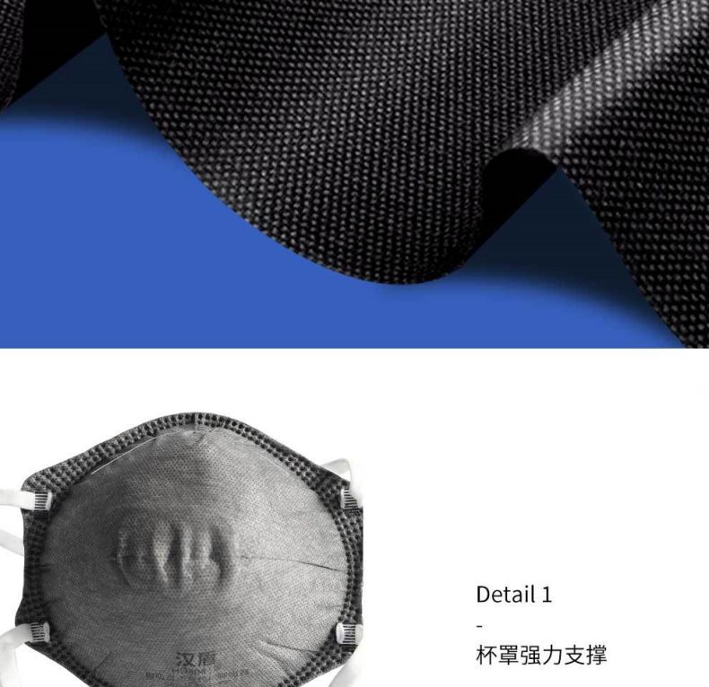 漢盾HD8042P KP95頭戴式杯狀活性炭異味防護(hù)口罩5