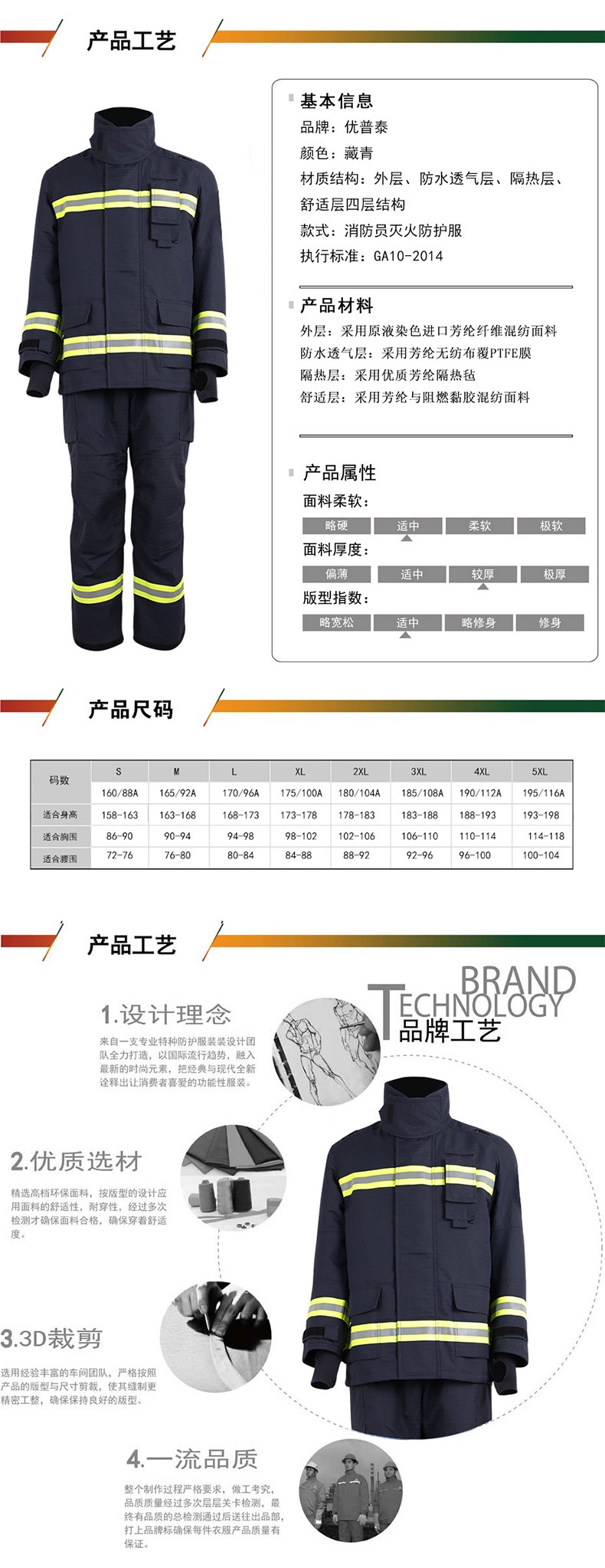 優(yōu)普泰國標(biāo)17式滅火消防服01