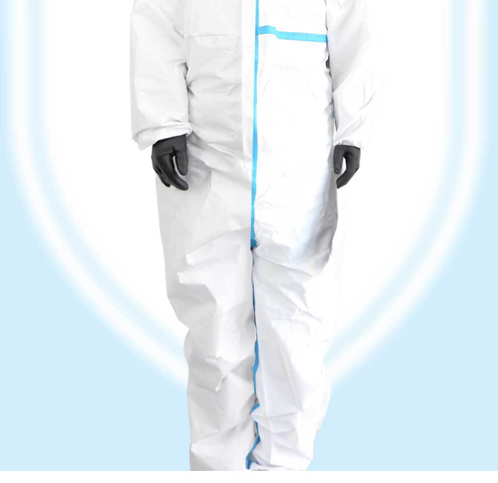 漢盾HD-BP616帶帽連體式限次使用工業(yè)防護服2