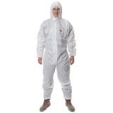 3M4515白色帶帽連體防護(hù)服