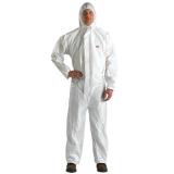 3M4510白色帶帽連體防護(hù)服