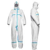 杜邦Tyvek600Plus膠條防護服帶帽連體D級防護服CHA5