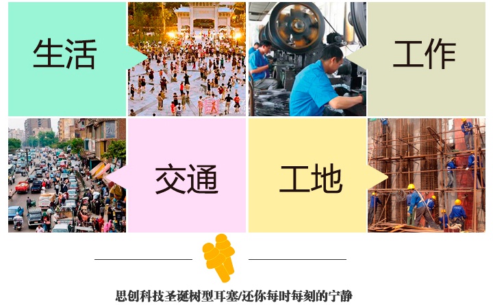 思創(chuàng)ST-1280硅膠防噪音耳塞在生活、交通、工地等領域使用