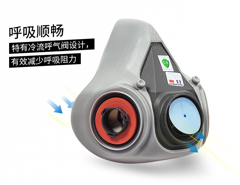 3M6200塵毒呼吸防護(hù)套裝之面罩本體